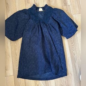 Umgee Midnight Blue Textured Dress